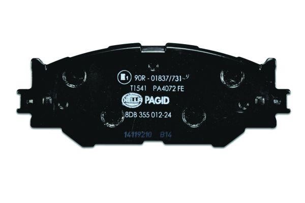 Brake pad set Hella 8DB 355 012-241