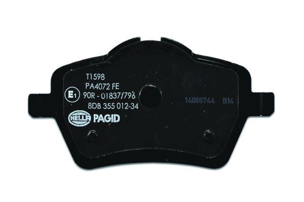 Brake Pad Set, disc brake Hella 8DB 355 012-341