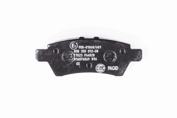 Brake pad set Hella 8DB 355 012-081