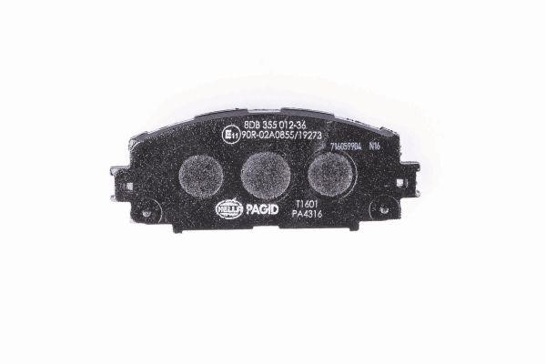 Brake pad set Hella 8DB 355 012-361