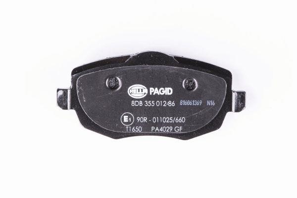 Brake Pad Set, disc brake Hella 8DB 355 012-851