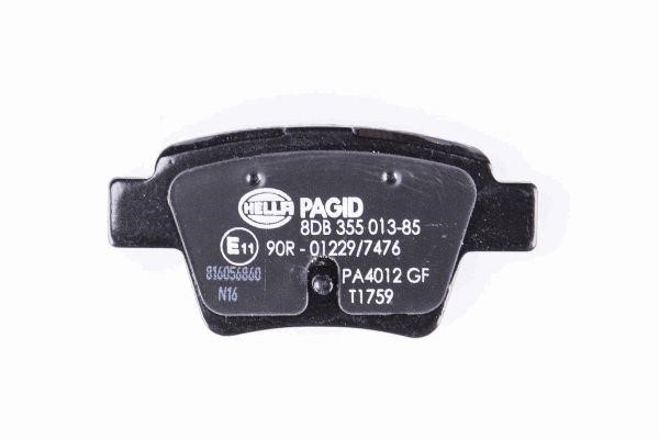 Brake Pad Set, disc brake Hella 8DB 355 013-851