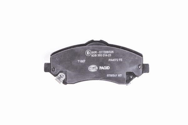 Brake pad set Hella 8DB 355 014-231