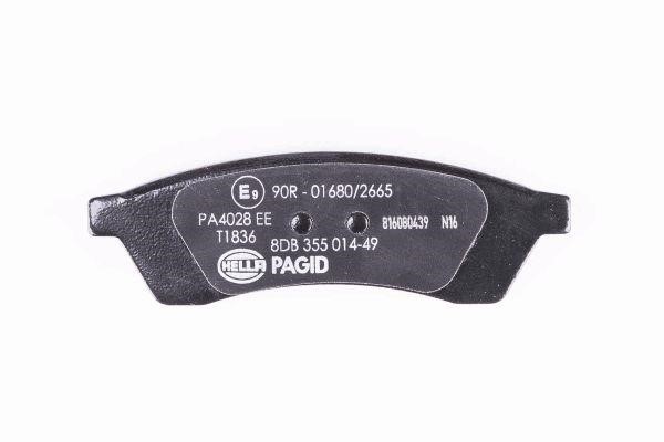 Brake pad set Hella 8DB 355 014-491