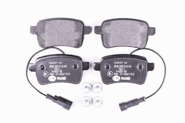 Brake pad Dodge Dart: 8DB355015541 Hella Brake pad set