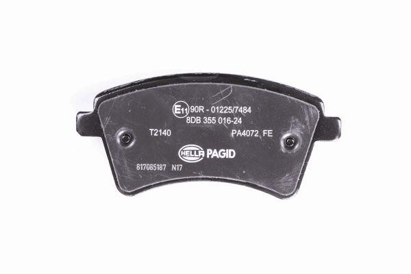 Brake Pad Set, disc brake Hella 8DB 355 016-241