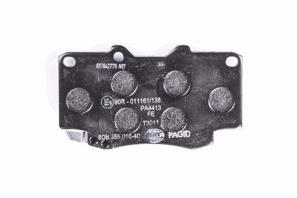 Brake Pad Set, disc brake Hella 8DB 355 016-401