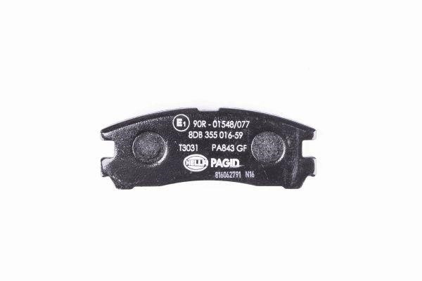 Brake pad set Hella 8DB 355 016-591