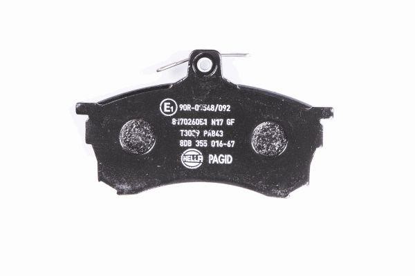 Brake Pad Set, disc brake Hella 8DB 355 016-671