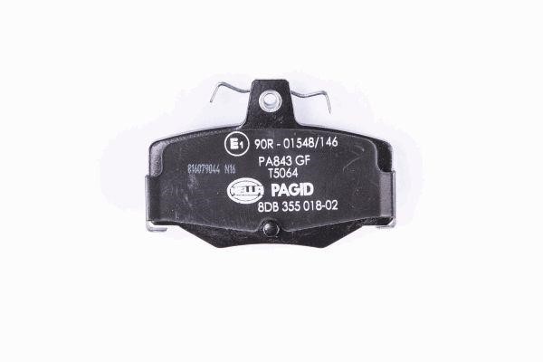 Brake pad set Hella 8DB 355 018-021