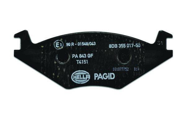 Brake Pad Set, disc brake Hella 8DB 355 017-501