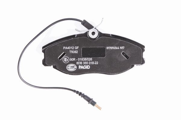 Brake pad set Hella 8DB 355 018-221