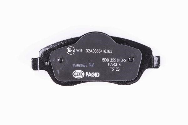 Brake pad set Hella 8DB 355 018-511