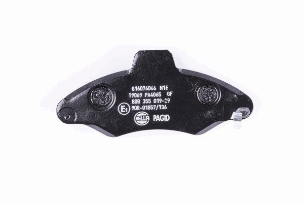Brake pad set Hella 8DB 355 019-291