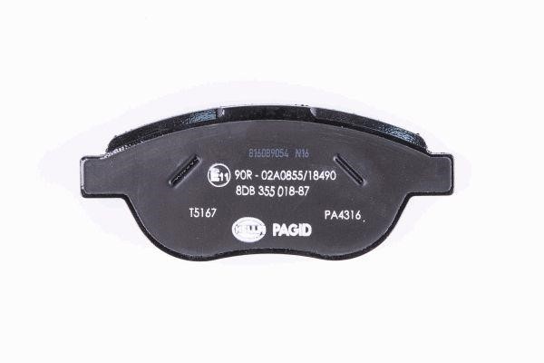 Brake Pad Set, disc brake Hella 8DB 355 018-871