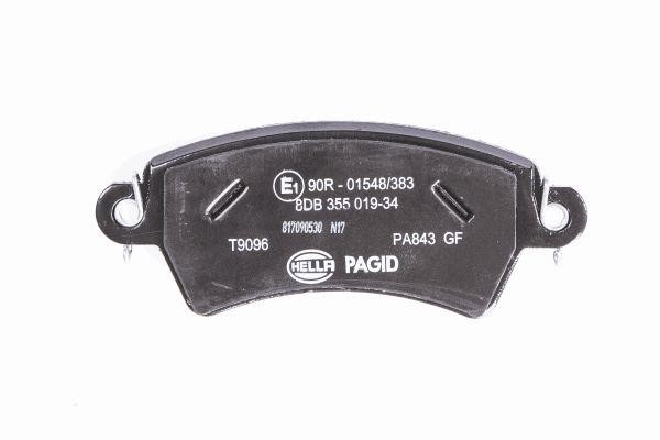 Brake Pad Set, disc brake Hella 8DB 355 019-341