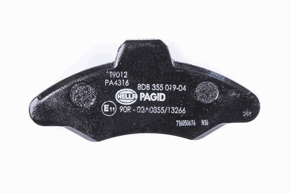 Brake Pad Set, disc brake Hella 8DB 355 019-041