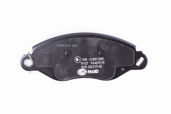 Brake Pad Set, disc brake Hella 8DB 355 019-451
