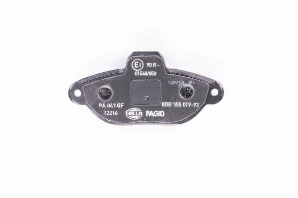 Brake Pad Set, disc brake Hella 8DB 355 019-931