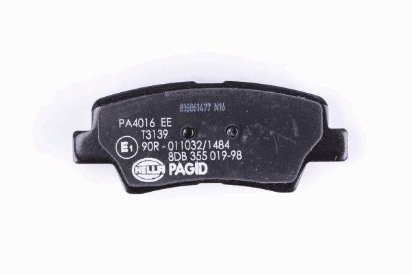 Brake Pad Set, disc brake Hella 8DB 355 019-981