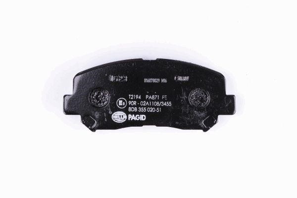 Brake pad set Hella 8DB 355 020-511