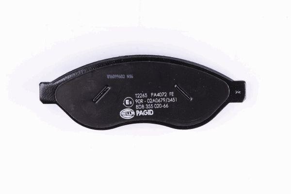 Brake pad set Hella 8DB 355 020-661