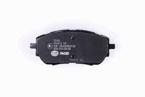 Brake pad set Hella 8DB 355 020-281