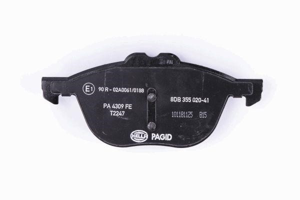 Brake pad set Hella 8DB 355 020-411