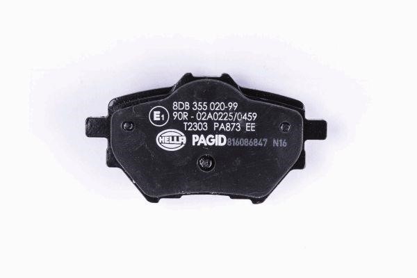 Brake pad set Hella 8DB 355 020-991