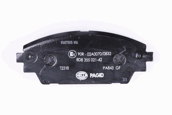 Brake pad set Hella 8DB 355 021-421