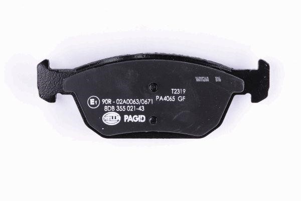 Brake Pad Set, disc brake Hella 8DB 355 021-431