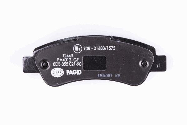 Brake Pad Set, disc brake Hella 8DB 355 021-901