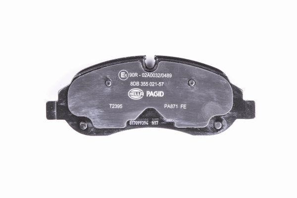 Brake Pad Set, disc brake Hella 8DB 355 021-571