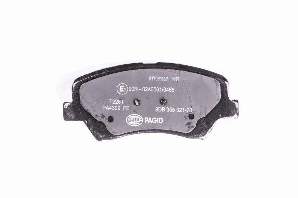 Brake pad set Hella 8DB 355 021-781