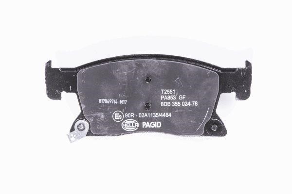 Brake Pad Set, disc brake Hella 8DB 355 024-781
