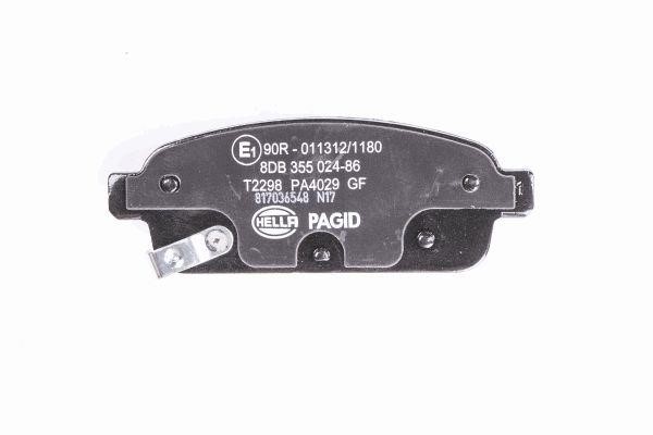 Brake pad set Hella 8DB 355 024-861