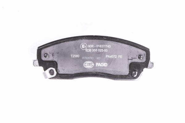 Brake Pad Set, disc brake Hella 8DB 355 025-001