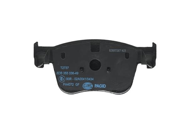 Brake Pad Set, disc brake Hella 8DB 355 036-491