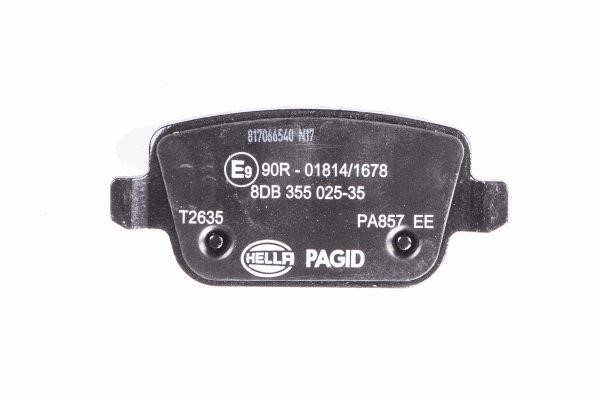 Brake pad set Hella 8DB 355 025-351