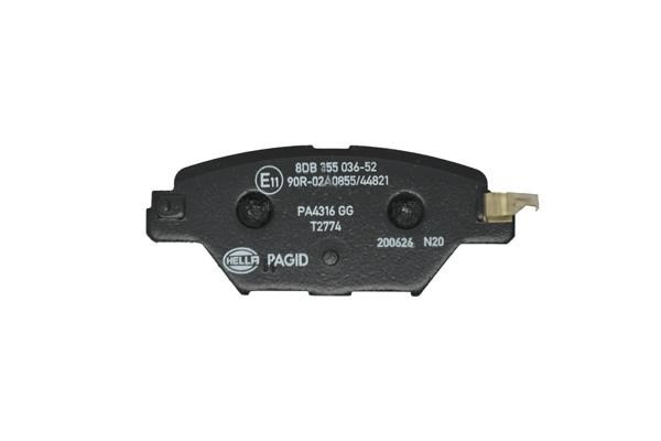 Brake pad set Hella 8DB 355 036-521
