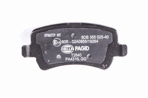 Brake Pad Set, disc brake Hella 8DB 355 025-401