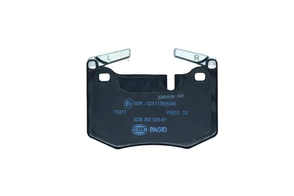 Brake pad set Hella 8DB 355 025-611
