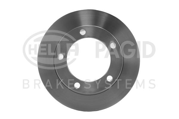 Hella 8DD 355 100-381 Unventilated front brake disc 8DD355100381