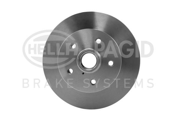 Hella 8DD 355 100-471 Unventilated front brake disc 8DD355100471