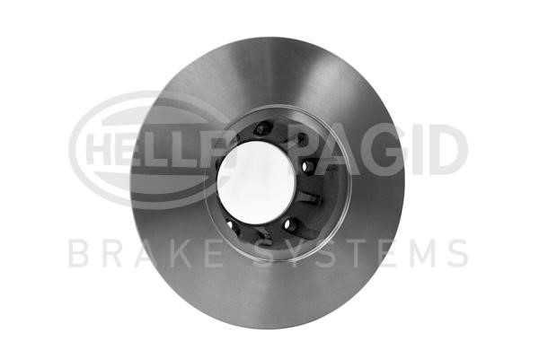 Unventilated front brake disc Hella 8DD 355 100-901