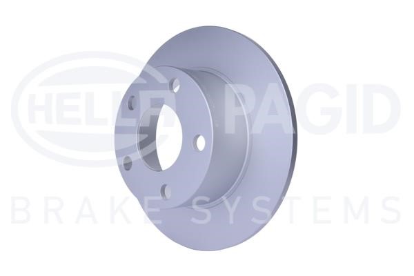 Rear brake disc, non-ventilated Hella 8DD 355 102-801