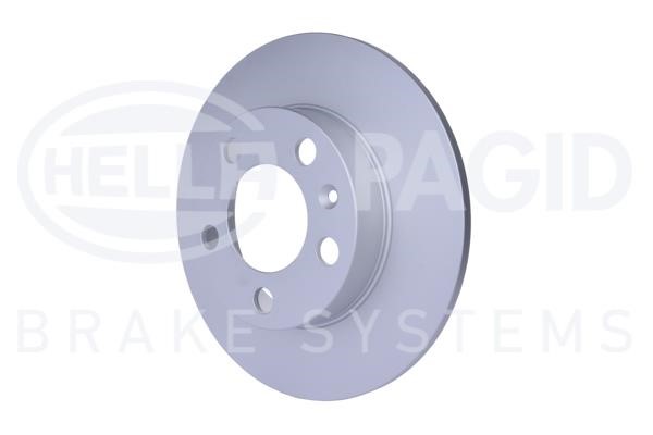 Rear brake disc, non-ventilated Hella 8DD 355 105-411