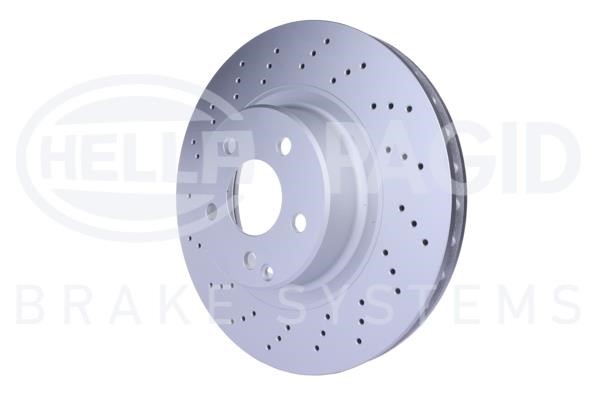 Front brake disc ventilated Hella 8DD 355 106-851