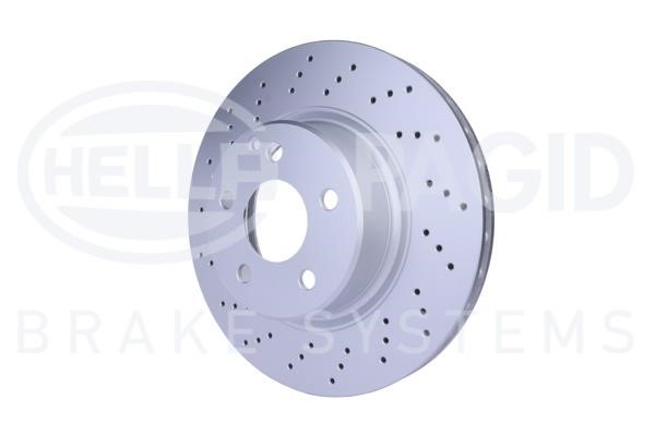 Front brake disc ventilated Hella 8DD 355 127-471