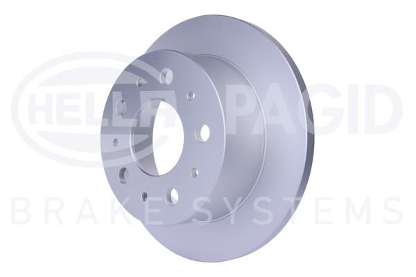 Rear brake disc, non-ventilated Hella 8DD 355 108-981